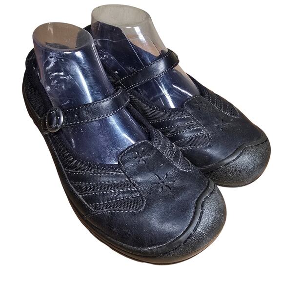 Keen Shoes - Keen Black Leather Mary Jane Flats Sandals Womens US Size 10 EU 40.5 Activewear